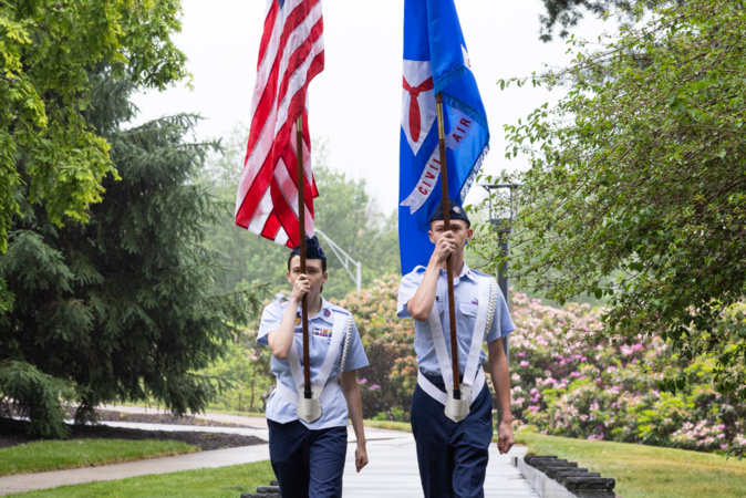 Boone's Civil Air Patrol walking colors.