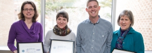 Appalachian National Guard Specialist thanks faculty for their support with ESGR Patriot Award